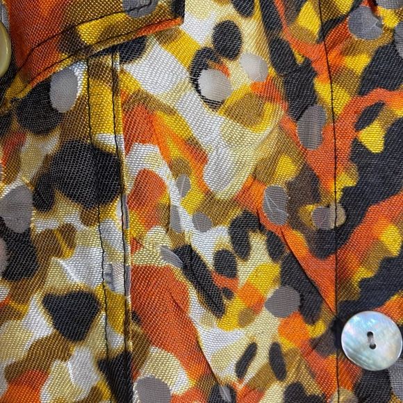 Ruby Rd Tribe Vibe Button Down Top Size 16W | Roll Up Sleeves | Mandarin Collar - Picture 2 of 11